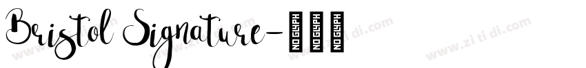 Bristol Signature字体转换